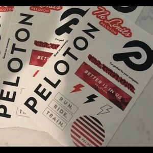 2 sheets peloton stickers